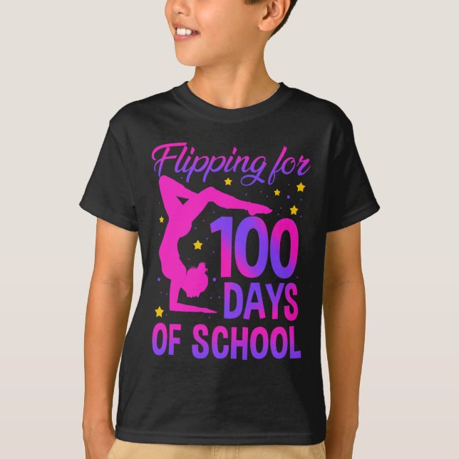Camiseta Viagem Por 100 Dias De Ginástica Escolar (Frente)