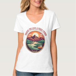 Camiseta Viagem Real Story Tee - Crachá Sem Viagens Falso