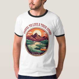 Camiseta Viagem Real Story Tee - Crachá Sem Viagens Falso