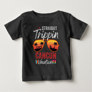 Camiseta Viagem Reto Cancun México Casais Família 2025
