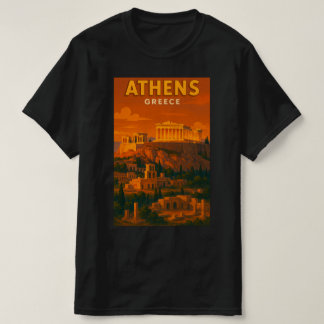 Camiseta Viagem Retro Atenas Grécia