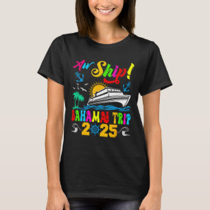 Camiseta Viagem Retro Aw Navio Hamas 2025 Cruzeiro Familiar