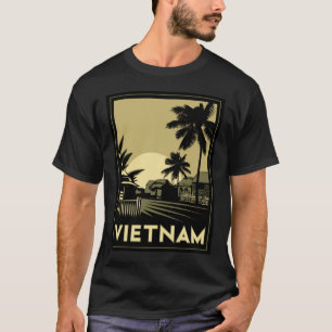 Camiseta viagem retro do art deco de Vietnam 3Sudeste