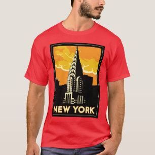 Camiseta viagem retro do vintage de New York Estados Unidos