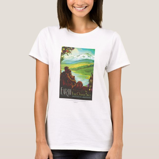 Camiseta Viagem Sci-Fi Ad, Planeta Terra (Frente)