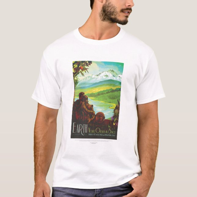 Camiseta Viagem Sci-Fi Ad, Planeta Terra (Frente)