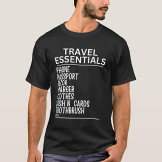 Camiseta Viagem Season Engraçado Essentials Não Esqueçam O