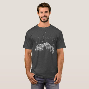 Camiseta Viagem Trekking cinzento da galáxia das estrelas