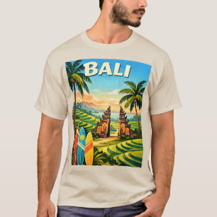 Camiseta Viagem Tropical Retro Bali