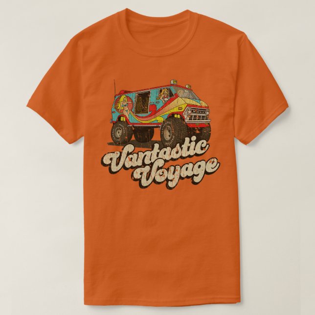 Camiseta Viagem Vantástica Van Life 1975 (Frente do Design)