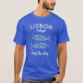 Camiseta Viagem Verde de Lisboa Costeira Portugal
