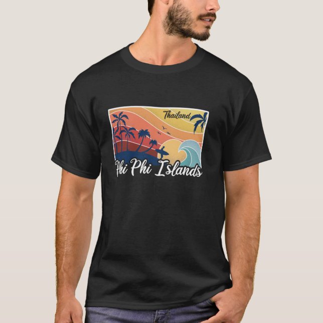 Camiseta Viagem Vintage Tailândia Ásia Tailandesa Phi Phi (Frente)