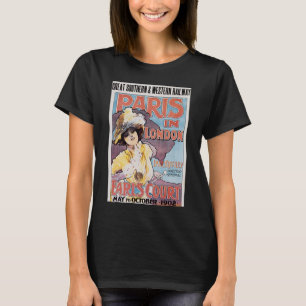 Camiseta Viagens Antigas, Mulher do Trem Paris em Londres