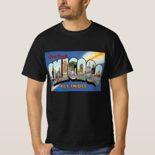 Camiseta Viagens Antigas, Saudações de Chicago Illinois