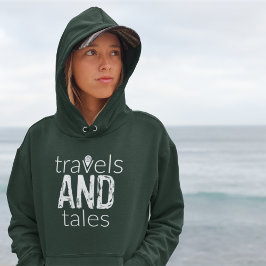Camiseta Viagens e Tales [logotipo branco] Hoodie, feminino