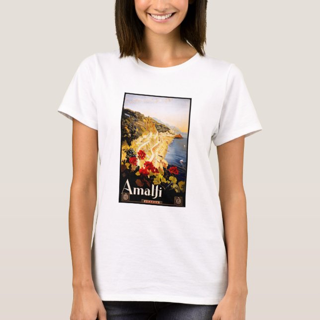 Camiseta viagens vintage Amalfi (Frente)