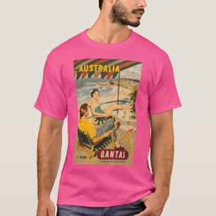 Camiseta Viagens vintage - Austrália Qantas