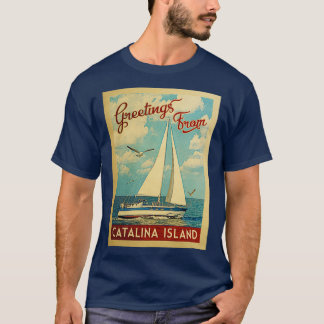 Camiseta Viagens vintage da ilha Catalina