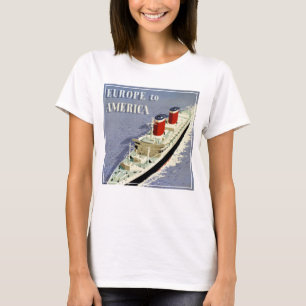 Camiseta Viagens vintage de Poster para Linhas dos Estados
