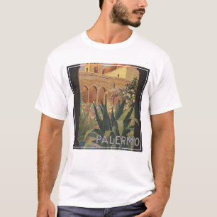 Camiseta Viagens vintage De Poster Para Palermo, Itália.