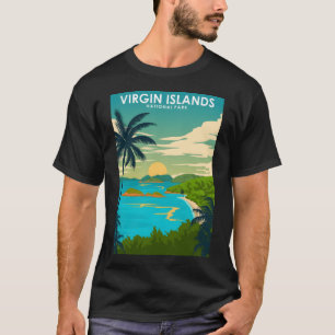 Camiseta Viagens vintage do Parque Nacional das Ilhas Virge