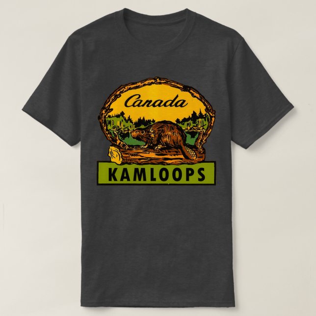 Camiseta Viagens vintage Kamloops BC Canada (Frente do Design)