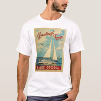 Viagens vintage Lake George Sailboat em Nova Iorqu