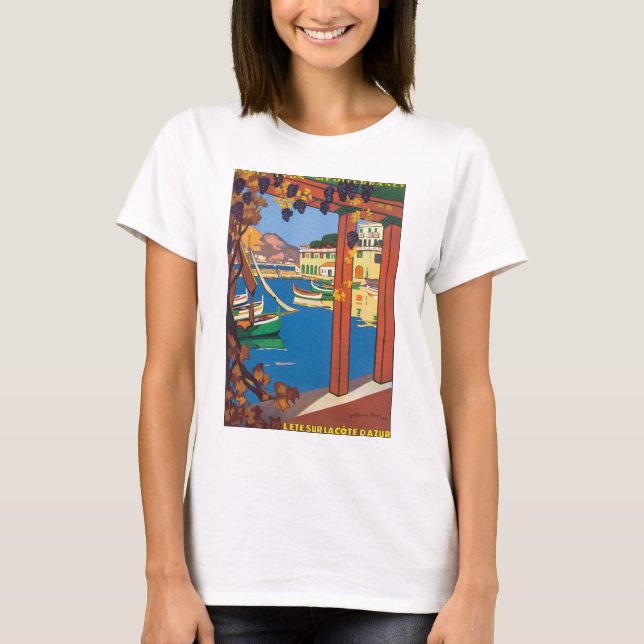 Camiseta Viagens vintage L'Ete Sur La Cote D'Azur (Frente)