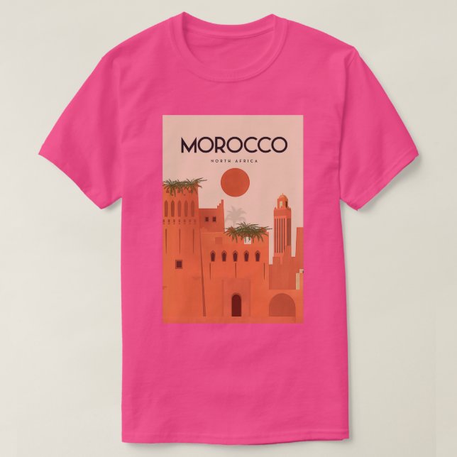 Camiseta Viagens vintage Marroquina Mesquite (Frente do Design)