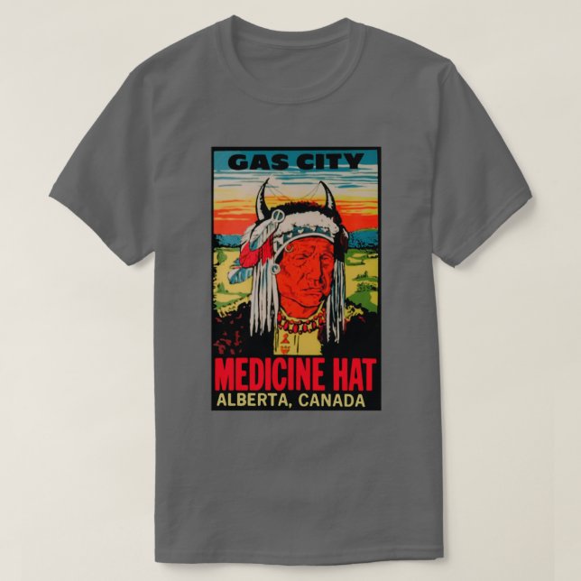 Camiseta Viagens vintage Medicine Hat Alberta Canada  (Frente do Design)