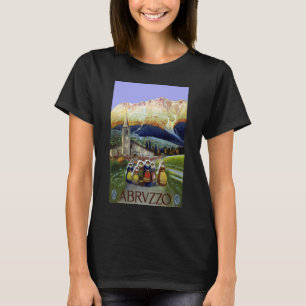 Camiseta Viagens vintage, Mulheres de Abruzzo, Itália