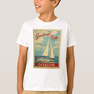 Camiseta Viagens vintage North Carolina do veleiro de