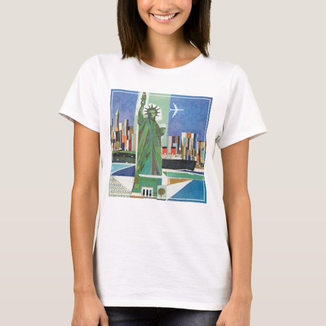 Camiseta Viagens vintage Para American Airlines (Frente)