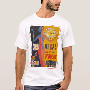Camiseta Viagens vintage Para Voar Twa Para Las Vegas