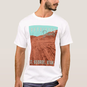 Camiseta viagens vintage Petrified Dunes, formação rochos