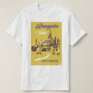Camiseta Viagens vintage Rangoon Myanmar