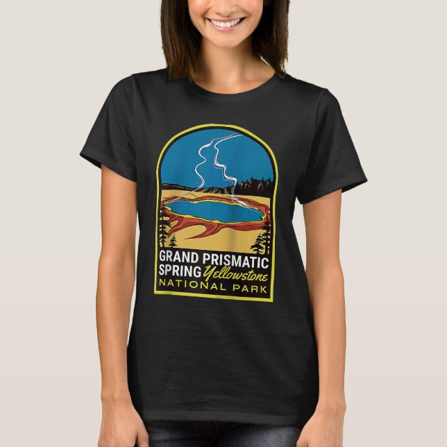 Camiseta Viagens vintage Yellowstone Primavera Prismático R (Frente)