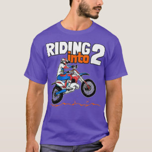 Camiseta Viajando em 2 Crianças de bicicleta com 2 anos de