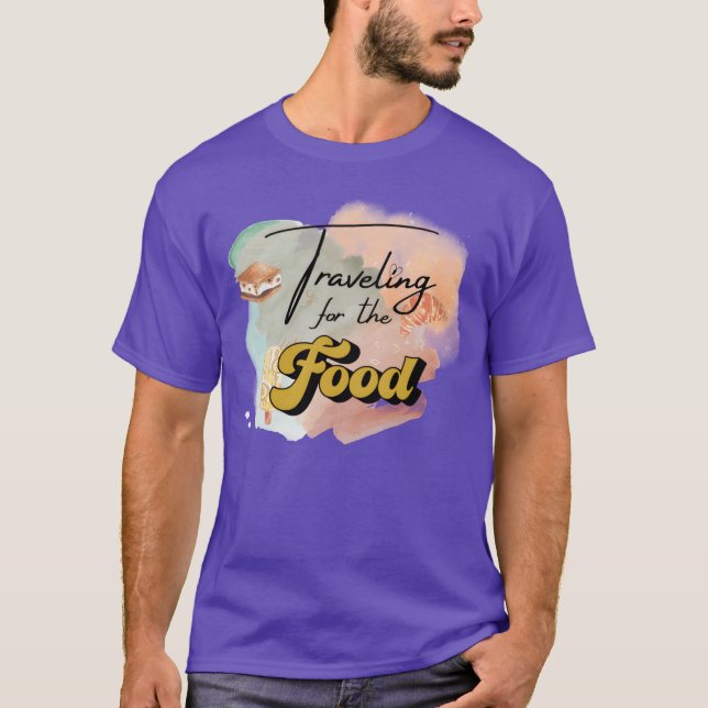 Camiseta Viajando pela comida vintage (Frente)