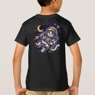 Camiseta Viajante Celestial: Mascote Espacial de Gato Astro