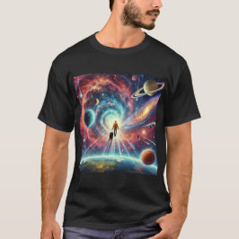 Camiseta Viajante Cósmico Flutuando no Espaço
