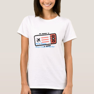 Camiseta Viajante do Mundo: Cartazes de Passaporte e Batime