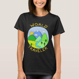 Camiseta Viajante Do Mundo Viajando Pelo Mundo Tr