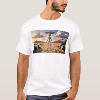 Camiseta Viajante do Tempo Alien em Paisagem Surrealista do