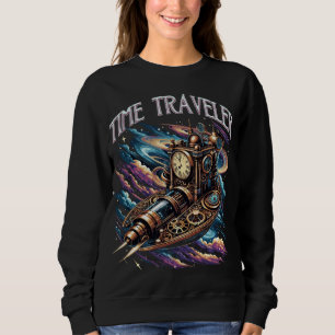 Camiseta Viajante do Tempo - Aventura Espacial Steampunk