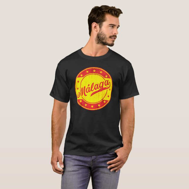 Camiseta Viajante global - Málaga, Espanha (Frente Completa)