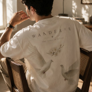 Camiseta Viajante Minimalista Estética Pombo Oversized