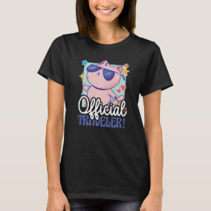 Camiseta Viajante Oficial Com Um Gato