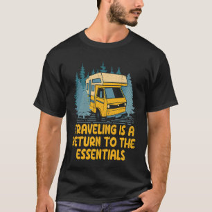 Camiseta Viajar é retornar para a estrada de viagem essenci