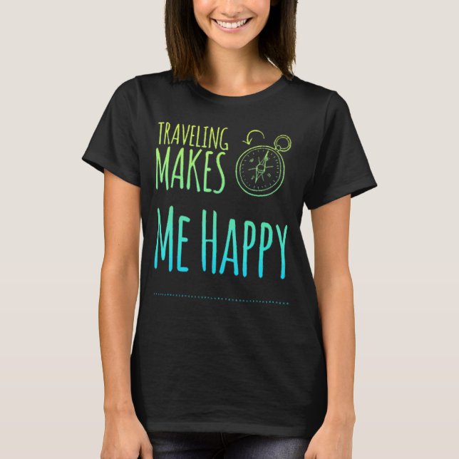 Camiseta Viajar Me Faz Feliz (Frente)